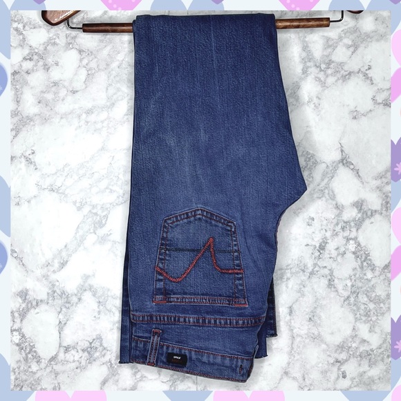 UK Vigoss British Y2K Raw Hem Rare Medium Wash Denim Jeans Women’s 7 / 8